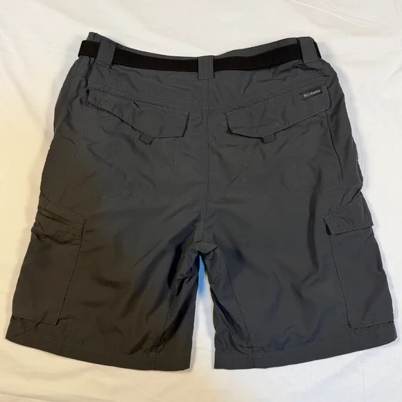 Columbia Men's 32w 10l Silver Ridge Cargo Shorts Grey Nylon AM4084 Boating Hike - Picture 5 of 13